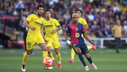 西甲-亚马尔破门巴萨2-3比利亚雷亚尔 黄潜锁欧冠席位