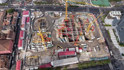 上海在建“浦西第一高楼”完成筑底,规划高度480米