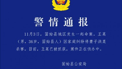 网传女子去前夫家探望小孩被杀害,警方通报:36岁男子杀妻已被抓获