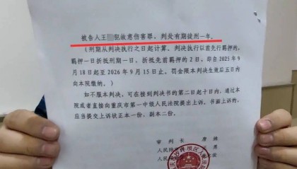 当庭宣判!重庆遛狗不牵绳冲突案:打人者获刑一年,受害人将再诉索赔