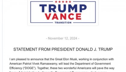 马斯克确认将领导“政府效率部”对抗官僚主义:你可不知道这将产生多大影响