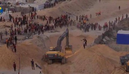 加沙多地遭以军强力袭击,以方发言人:拍到哈马斯假装寻遗体过程