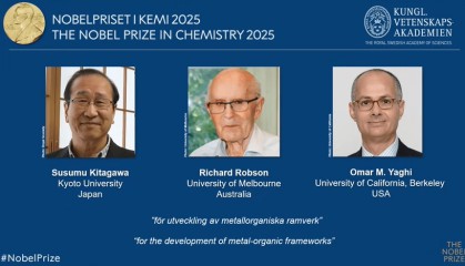 三名科学家获2025诺贝尔化学奖:他们让沙漠空气也能“榨”出水