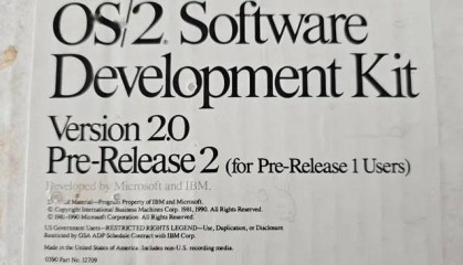网友在eBay以650美元买到预发行版 IBM/微软 OS/2 软件开发套件